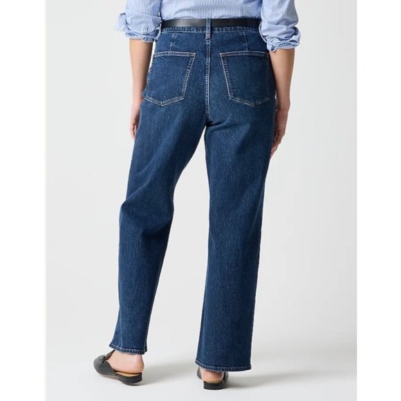 J.Crew Womens Curvy Full-Length Wide Leg High Rise Jeans Size 29 Dark Indigo - Picture 5 of 9